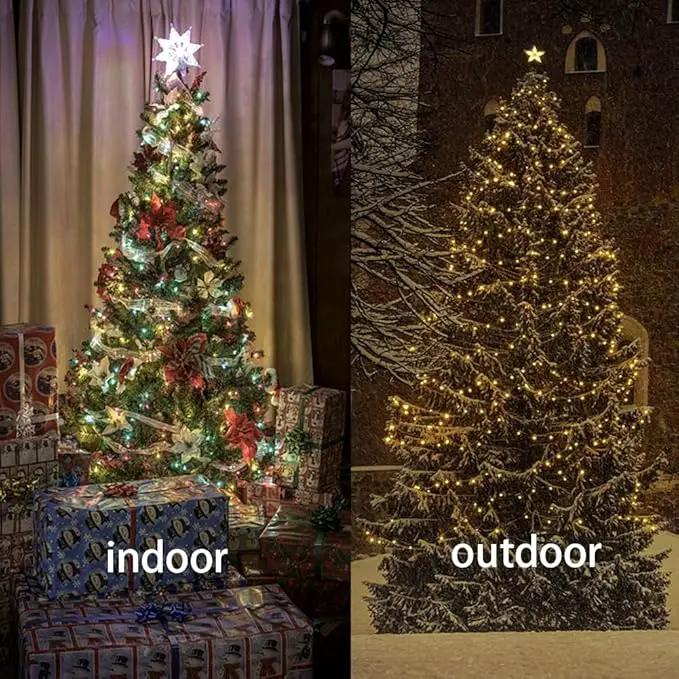 Outdoor String Lights, 1000 LED 328Ft Christmas Light with Remote, 8 Lighting Modes, Powered Plug for Wedding Party Garden Tree Yard Indoor Decorations by GreenHaven Gardens