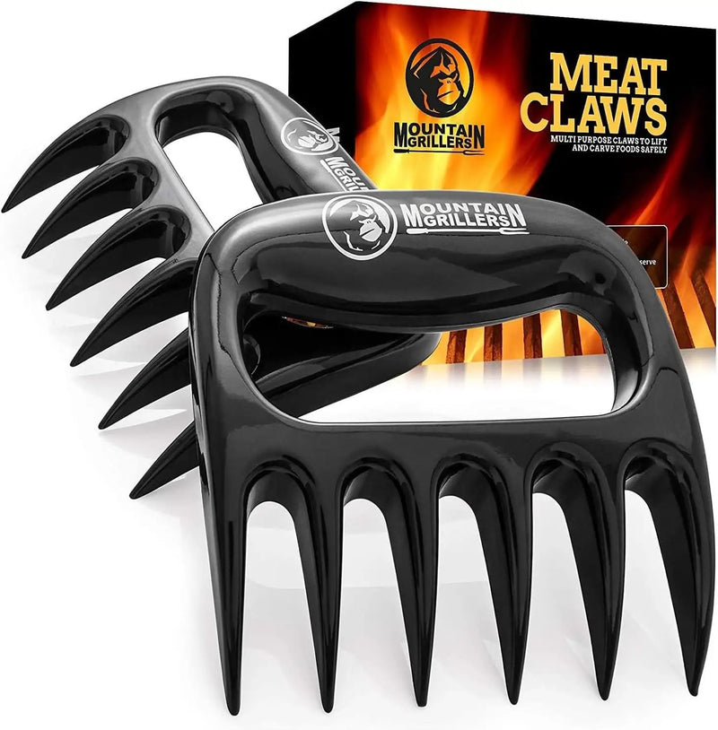 Mountain Grillers Meat Claws - Pulled Pork Claws and Meat Shredder - Grilling Claws BBQ Tools for Meat Shredding - Meat Pulling Claws for Barbecue, Smoker, and Grill Bear Claws - Pack of 2, Black by GreenHaven Gardens