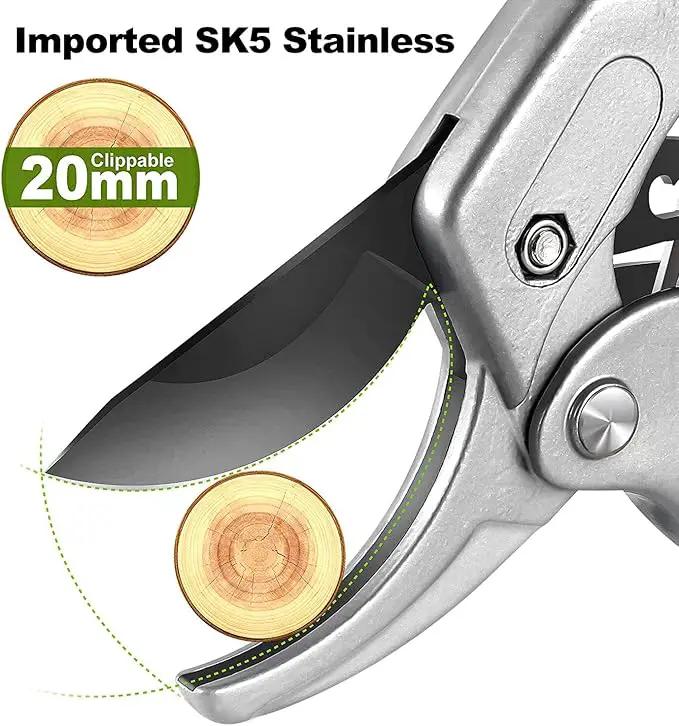 Garden clippers, premium Germany pruners, Work 3 times easier, professional pruning shears, cutting rose, flower, hedge, stem, tree, Sharp gardening scissors, Arthritis weak hand snips (Japanese-1, 1) by GreenHaven Gardens