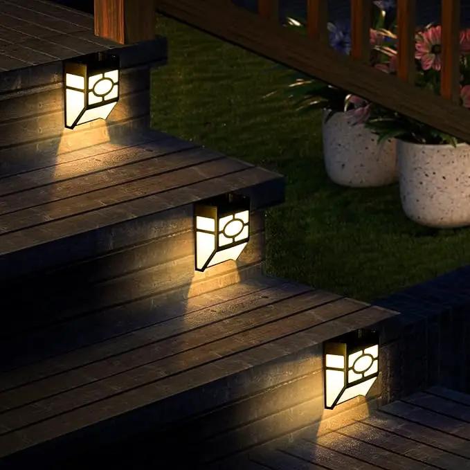 Solpex Solar Deck Lights,Solar Fence Lights, 2 Modes Christmas Decoration Lights,Unique Pattern, Waterproof Automatic Outside, Deck, Patio, Stairs, Yard, Steps, Path & Driveway (RGB & Black 8-Pack) by GreenHaven Gardens