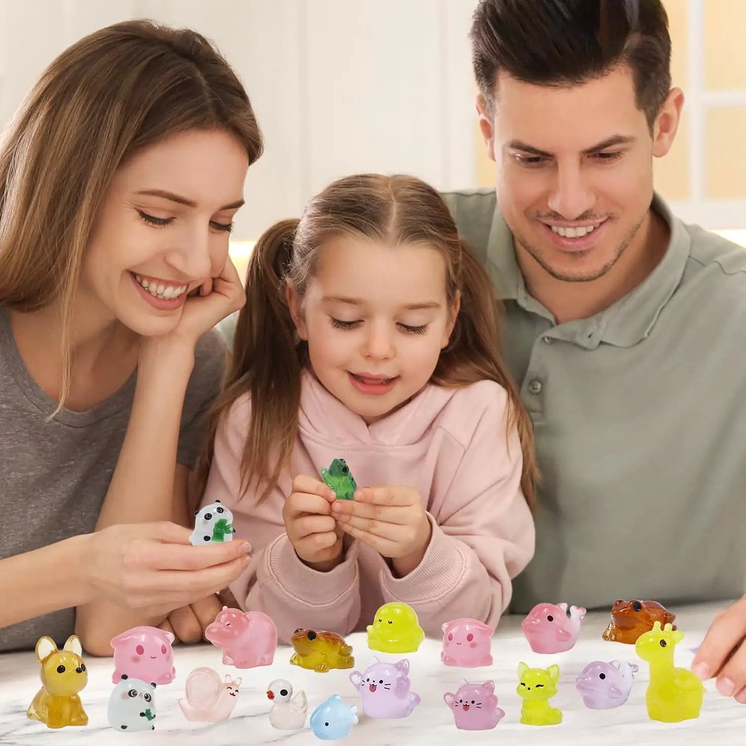 150 Pcs Luminous Mini Resin Animals Bulk, Figures Glow in The Dark, Tiny Miniature Resin Animals for Creative Crafts Ornaments, Fairy Gardens Decor and Dollhouse Hide Accessories by GreenHaven Gardens