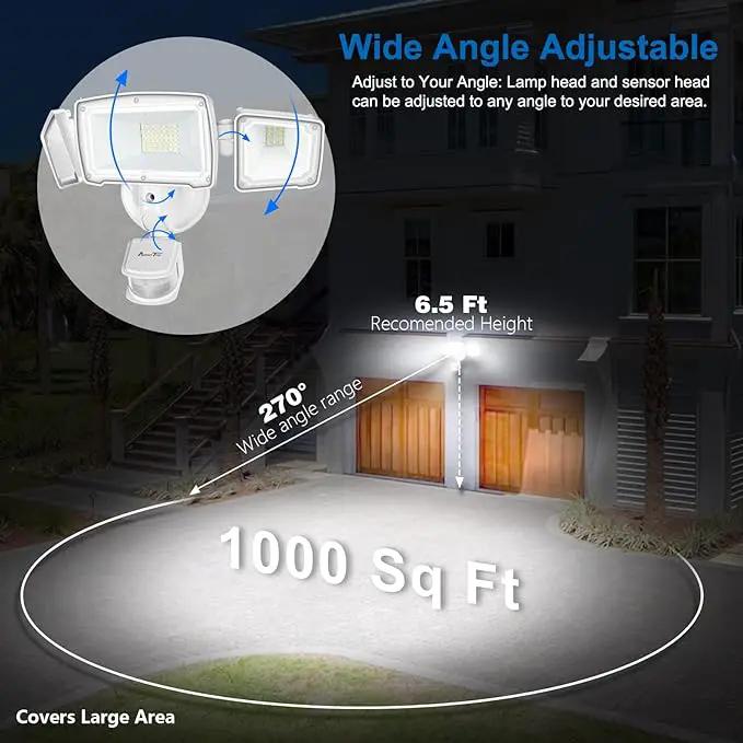 AmeriTop Motion Sensor Lights Outdoor, 2-in-1 Ultra Bright 3500LM 35W LED Security Flood Lights with Motion Sensor Mode & Dusk to Dawn Sensor Mode/ETL Certified, IP65 Waterproof by GreenHaven Gardens