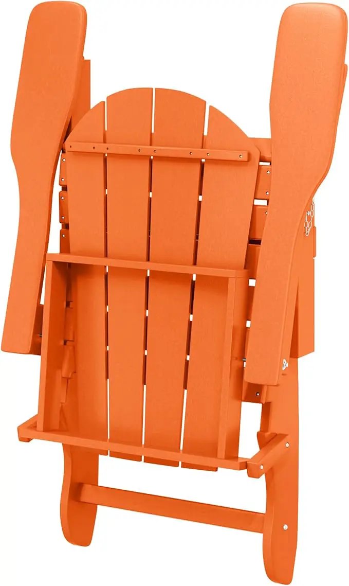 Westin Outdoors Laguna WO Home Outdoor Adirondack Folding Chair Lounger Seat Traditional Retro Home Furniture for Beach, Balcony, Backyard, Lawn, Patio, Pool, Deck, Garden (Orange) by GreenHaven Gardens