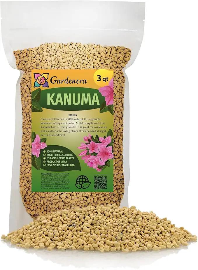 Kanuma Soil Amendment - Tailored for Acidic Soil Needs of Bonsai and Acid Loving Plants - 3 Quart by GreenHaven Gardens
