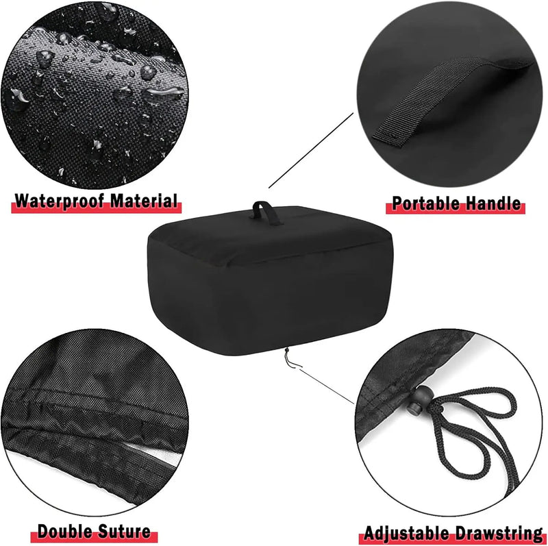 Kingling Pizza Oven Cover for Cuisinart CPO-600 Pizza Oven/CGG-306 Grill, Waterproof Portable Outdoor Grill Cover - 28.5''L x 18.5''W x 14.5''H by GreenHaven Gardens