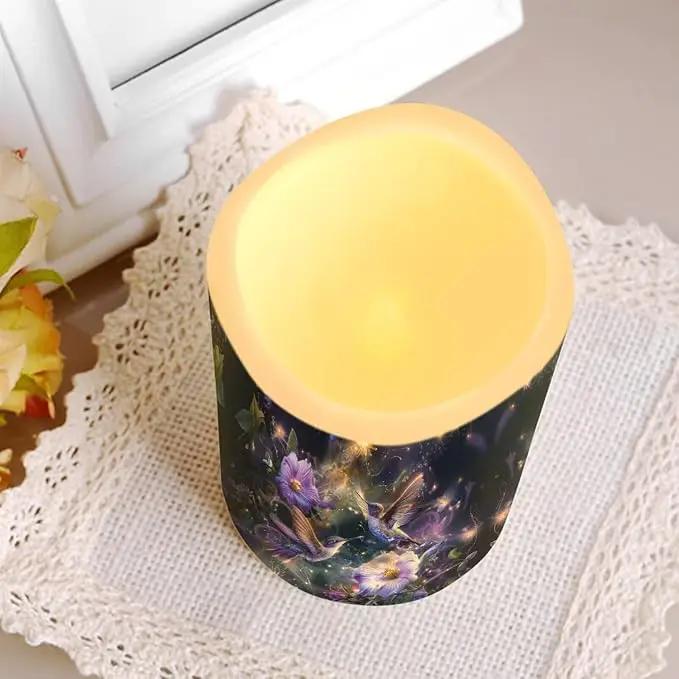 Ystardream LED Candle Set of 4 with Remote Control, Multicolor, Modern, Battery Operated, Tabletop, Indoor, 4/8H Timer, 12 Colors, 5.7 Inches Tall by GreenHaven Gardens