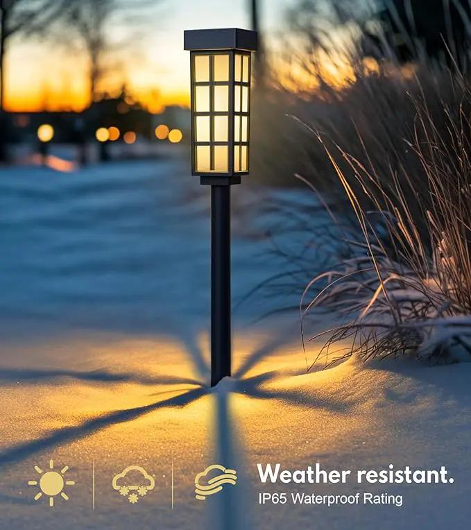 8 Pack Solar Pathway Lights, LED Solar Lights Outdoor, IP65 Waterproof Outdoor Solar Lights for Yard, Auto On/Off Solar Walkway Lights Outdoor, Landscape Lighting for Patio, Driveway Decor, Frosted by GreenHaven Gardens