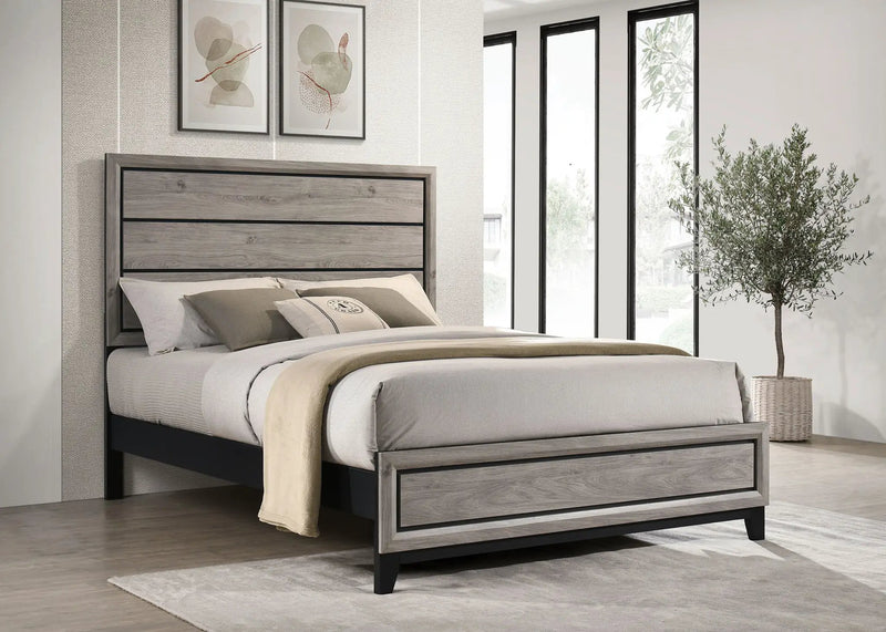 Watson Wood Queen Panel Bed Light Taupe by Unique Piece Furniture