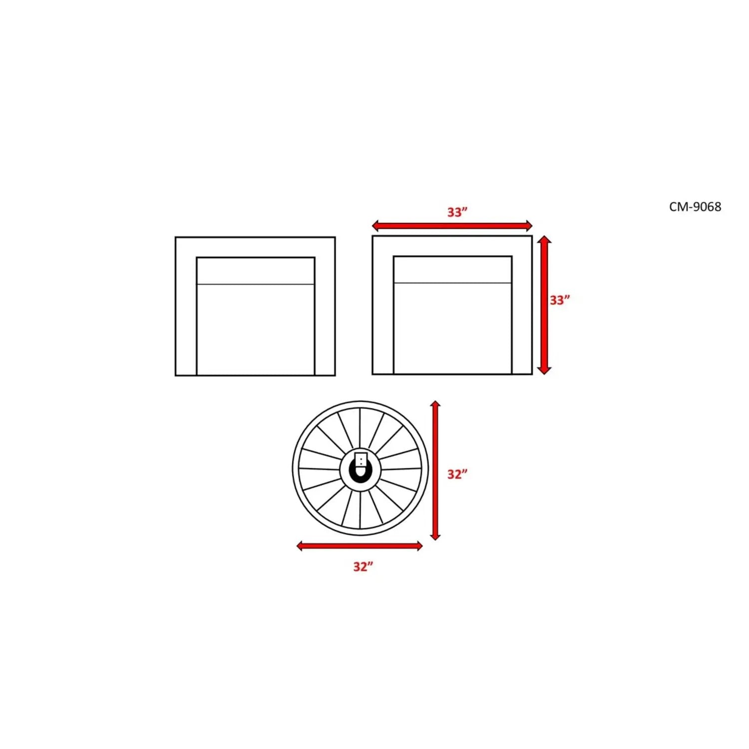 Rattan Patio Set With Comfortable Cushions And Fire Pit by Unique Piece Furniture
