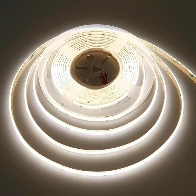 24V COB LED Strip Light Natural White 4000K 5M/16.4ft 2400LEDs Waterproof IP65 Uniform Glow CRI 93+ Flexible LED Tape Lights for DIY Cabinet Bedroom Kitchen Home Decor(No Power Supply) by GreenHaven Gardens