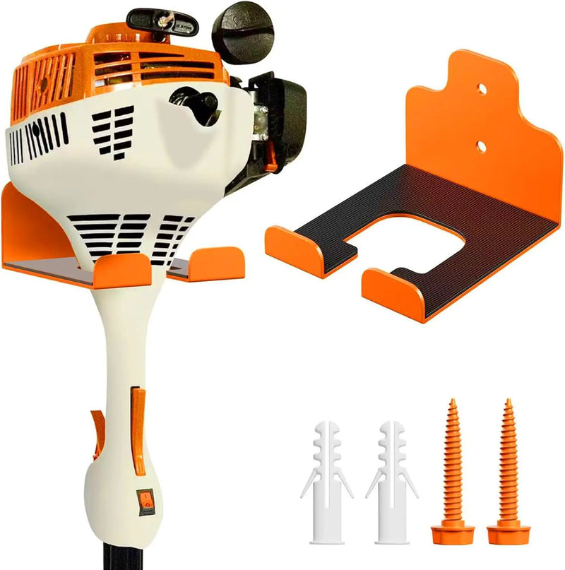 Garage Organizer Trimmer Rack, Garden Power Tool Hanger Weed Whackers Holder Wall Mounted for Grass Trimmer, Hedge Trimmer, Garage Trimmer, Garden Tools,1 Pack(Orange) by GreenHaven Gardens
