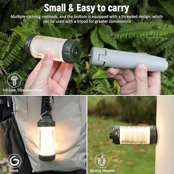 Wurkkos CL01 Camping Lantern Rechargeable, 550LM Waterproof Tent Light with Magnet Base, Up to 300H Runtime,Portable Lantern Flashlight with RGB light,Emergency Camp Light for Hurricane,Hiking,Camping by GreenHaven Gardens