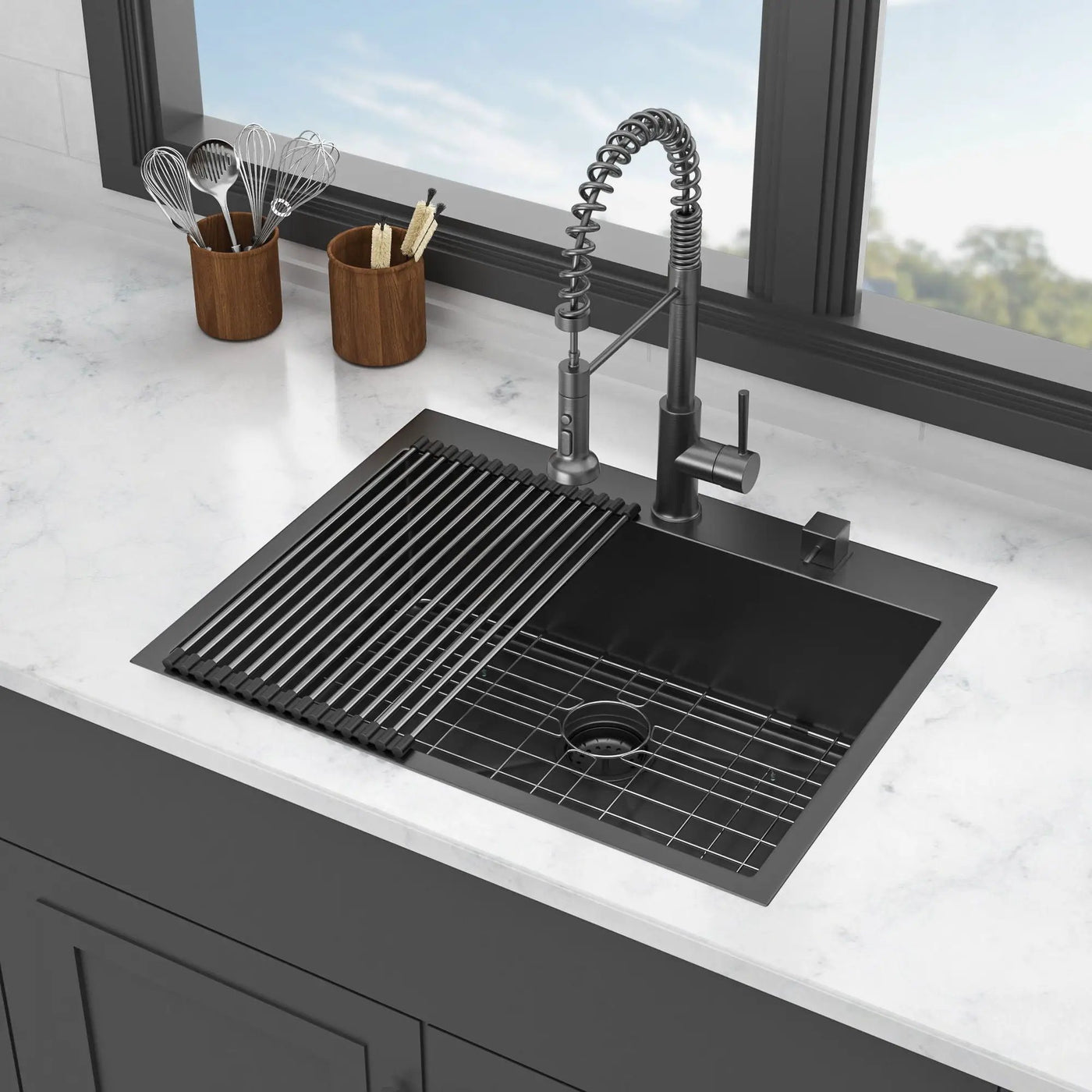 Topmount Kitchen Sink 16 Gauge, Single Bowl by HouseOfZazla