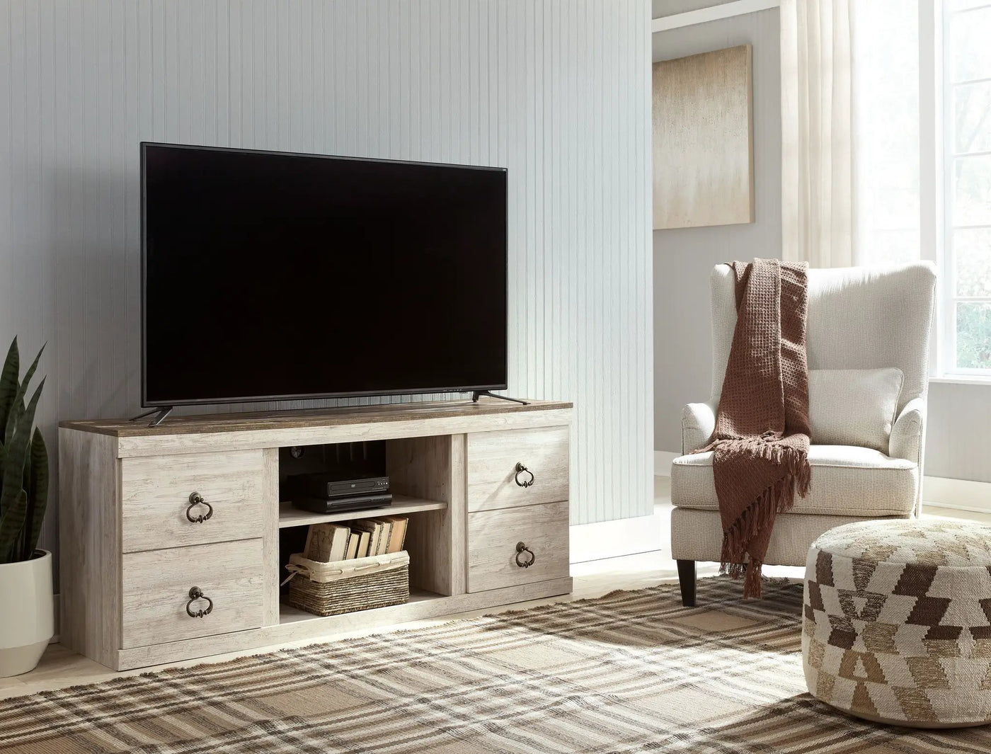 Willowton - TV Stand With Fireplace Option by Unique Piece Furniture