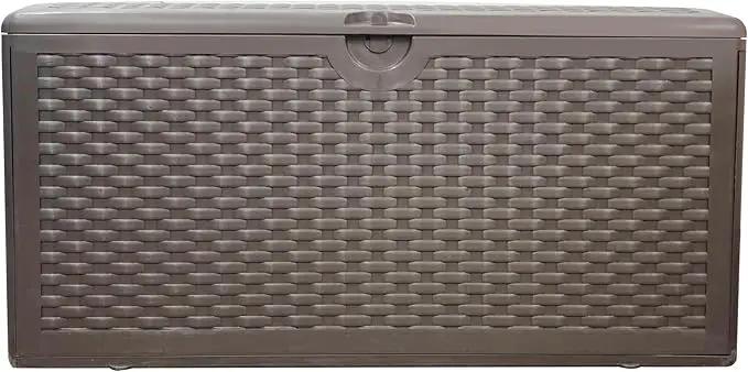 80 Gallon Pro Outdoor Storage Box Waterproof Lockable Resin Deck Box Large, Patio Storage Bin for Pool Accessories Cushion Furniture, Garden Tools, UV-Resistant Outside Delivery Brown by GreenHaven Gardens