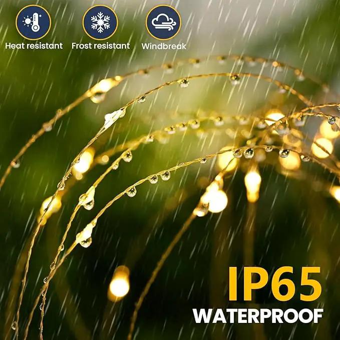 4 Pack Solar Firework Lights 150 LED Create Magical Nights, Waterproof Starburst Fairy Lights for Garden Yard Patio Christmas Romantic Wedding Party Decor(Warm White) by GreenHaven Gardens