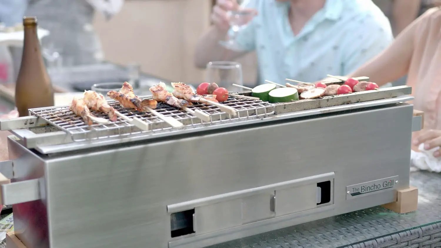 GR610S – 24" Tabletop Yakitori Grill – Japanese Style Charcoal Robata BBQ – Binchotan Grill for Authentic Japanese Grilling – Made from Durable Stainless Steel by GreenHaven Gardens