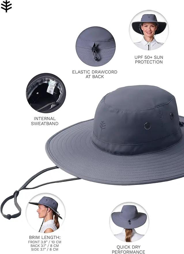 Men's Shapeable Wide Brim Hat - UPF 50 Sun Protection - Maximum Coverage on Your Next Adventure - Sun Fearless Leo Hat by GreenHaven Gardens