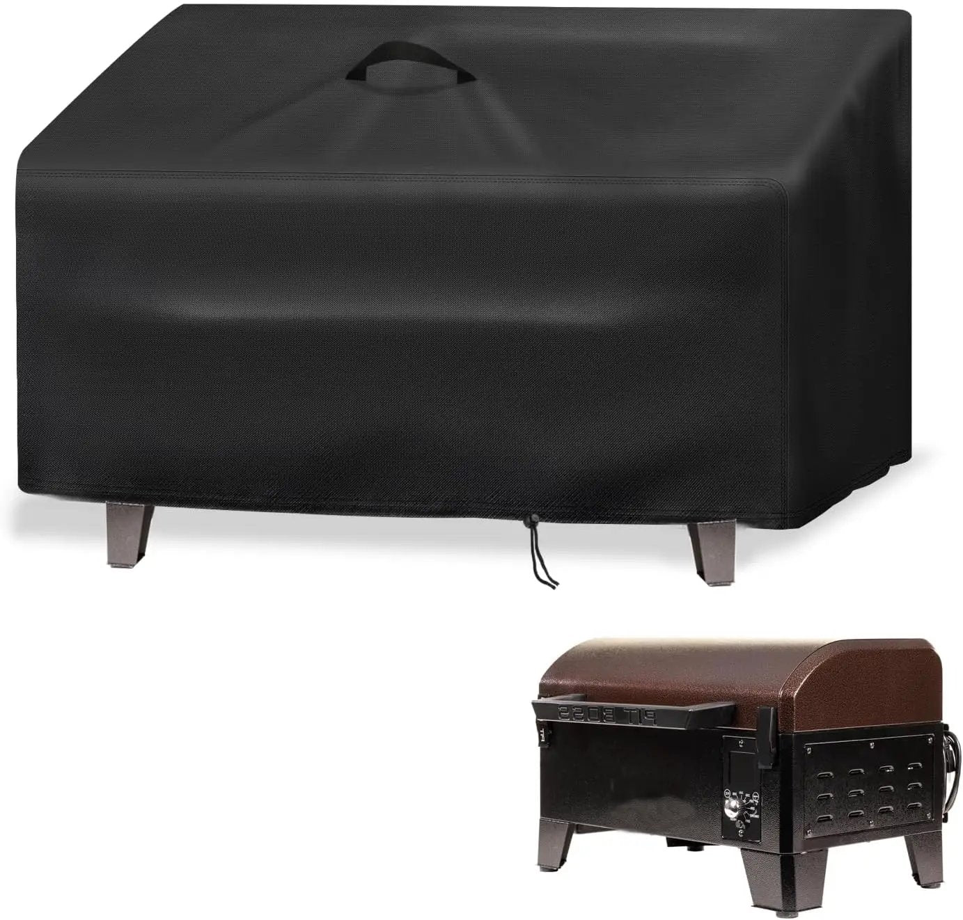 Grill Cover for Pit BOSS 10697 Table Top Wood Grill, Waterproof Gas BBQ Cover Protective Cover for Portable Smoker- 19" D x 24" W x 15" H, Black by GreenHaven Gardens