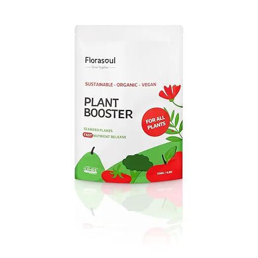 Florasoul® Plant Booster – Organic Vegan Fertilizer for Self-Sufficient Gardeners! All-Purpose, Nutrient-Rich Plant Food for Lush Growth, Vibrant Flowers & Healthy Soil – 100% Natural, Pet-Safe by GreenHaven Gardens