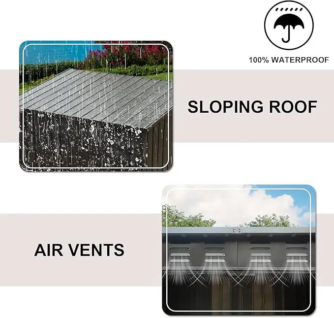 Domi Outdoor Storage Shed 6' x 4', Metal Waterproof Tool Shed Utility Storage House with Double Lockable Doors & Air Vent for Backyard Garden Lawn Patio by GreenHaven Gardens