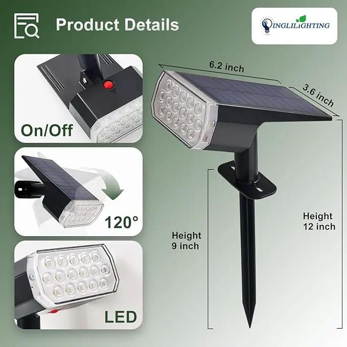 DINGLILIGHTING Waterproof Solar Lights Outdoor: IP65 Led Spot Light Decorations for Garden - 3 Lighting Modes Solar Powered for Yard - Dust to Dawn Uplighting Landscape Pathway Drive Patios 6PC Warm by GreenHaven Gardens