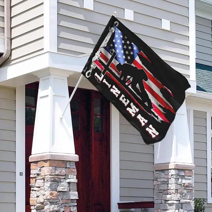 FLAGWIX American Flags - Lineman Flag MLH896F, House Flag (29.5" x 39.5") - Lineman Decorations, USA House Garden Flags Premium Polyester - Decorative Outdoor Flags by GreenHaven Gardens