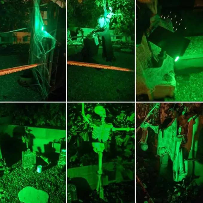 Green Solar Spot Lights Outdoor, St. Patrick's Day Decor Lights with IP65 Waterproof 20 LEDs Solar Landscape Spotlights for Garden Path Yard Holiday Christmas 4 Pack by GreenHaven Gardens