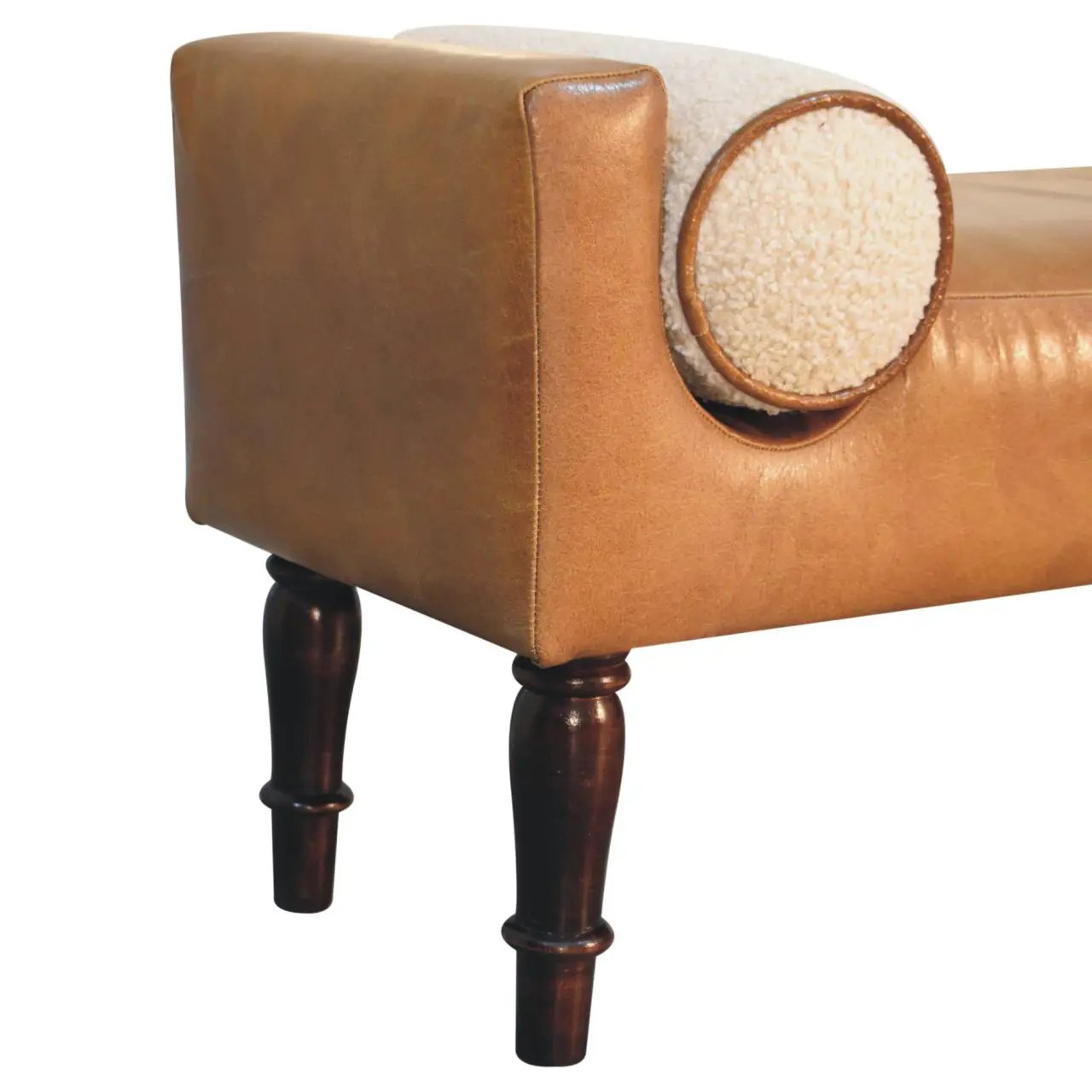 Solid Wood Chester Buffalo Bench, Upholstered by HouseOfZazla