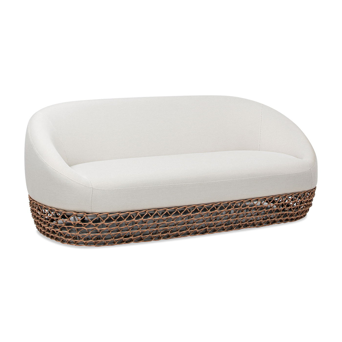 Willow Upholstered Patio Deep Seating Sofa with Sunbrella Upholstery - Dark Gray or Dark Brown, photo 10 of 21