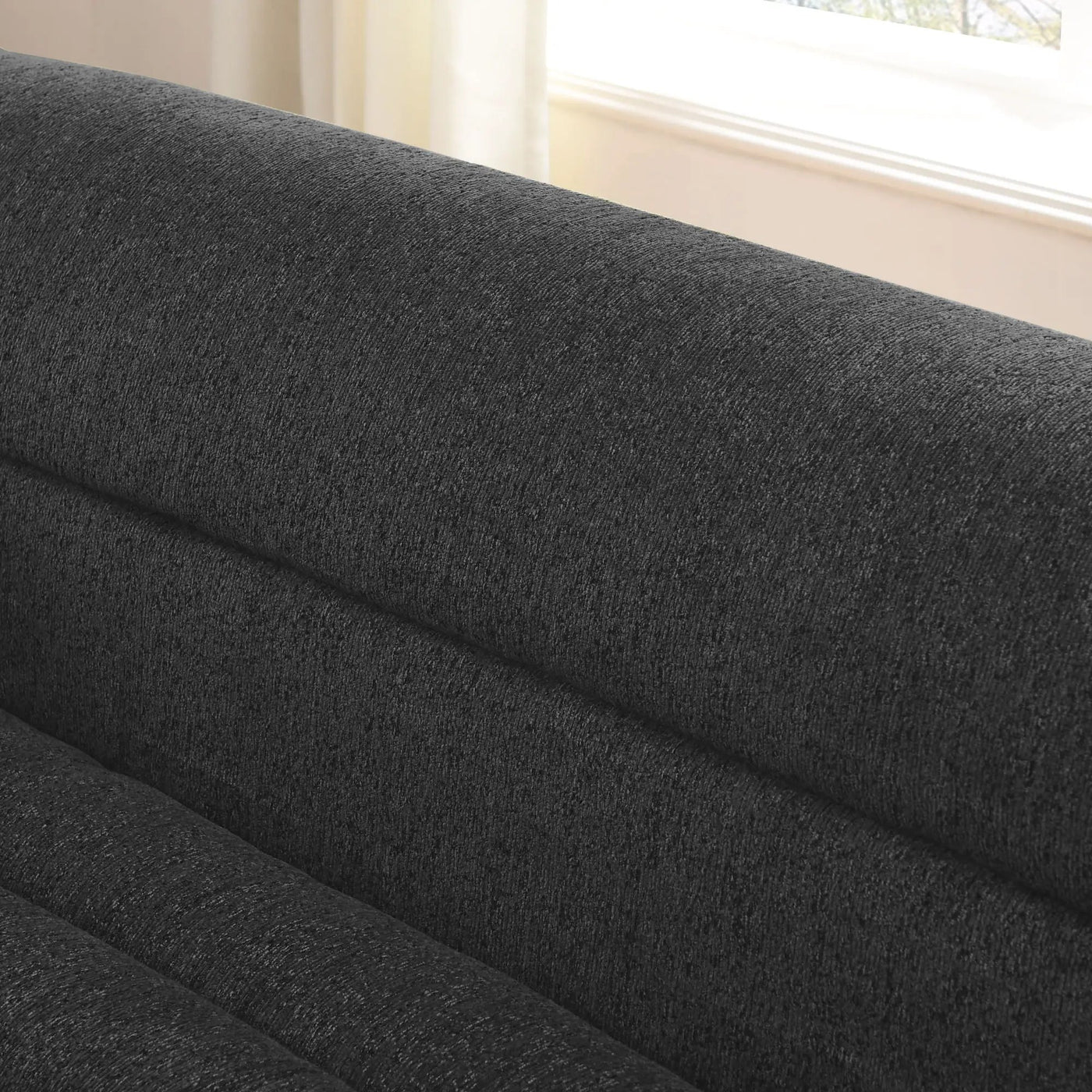 U-Shaped Modular Sectional Sofa With Chaise And Movable Ottoman With Wave-Shaped Armrest by Unique Piece Furniture