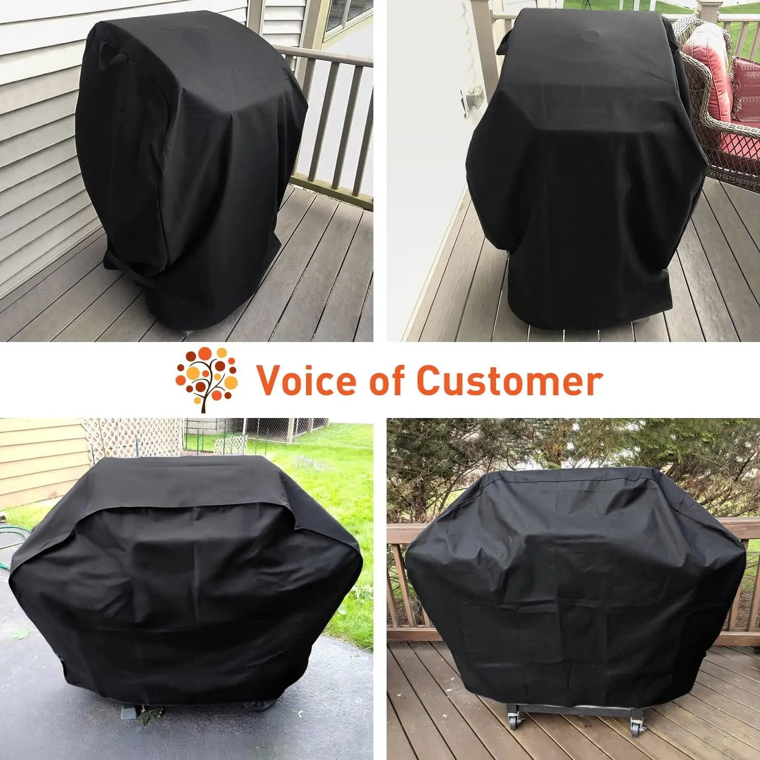 60 Inch Heavy Duty Waterproof BBQ Cover, Fade Resistant Gas Grill Cover, Durable Outdoor Barbecue Protector Compatible for Weber, Char Broil, Nexgrill, Napoleon and More Grills by GreenHaven Gardens