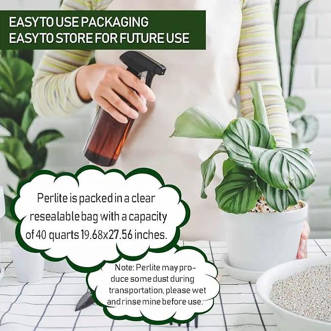 40QT Horticultural Perlite Bulk, Organic Perlite for Plants, Course Perlite for Gardening, for Plants Indoor, for Houseplants, to Promotes Soil Root Growth, and Water Drainage and Plant Growth(3-6mm) by GreenHaven Gardens