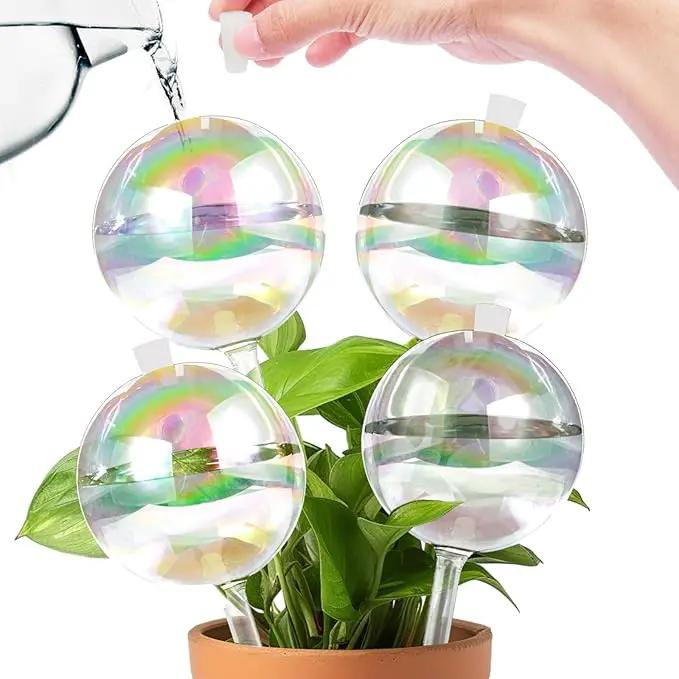 13 oz Up 2 Weeks Large Plant Watering Globes - Self Watering Bulbs for Indoor & Outdoor Plants, Glass Water Globes, Slow Watering for Plants While Away, Self Watering Planter Insert 4 Pack by GreenHaven Gardens
