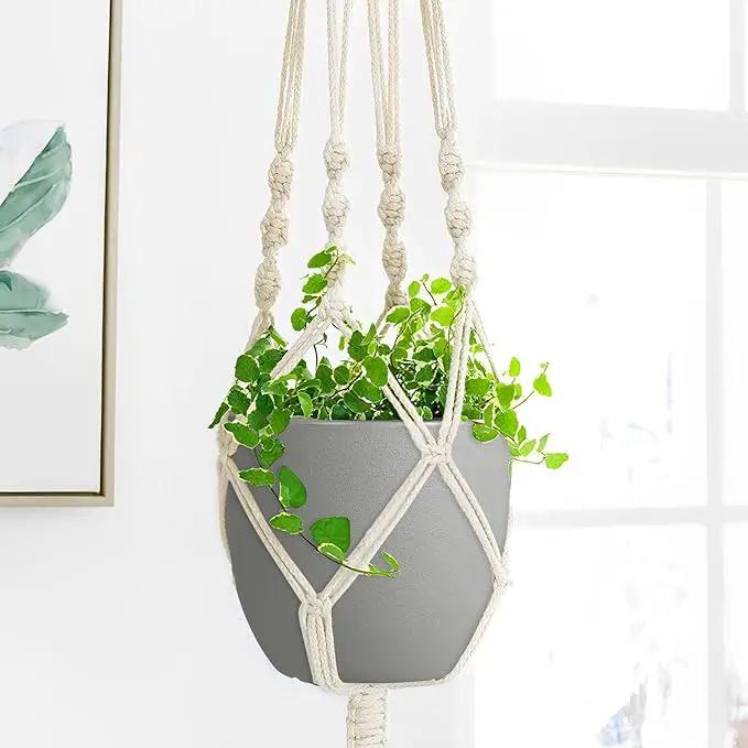 Plant Pots 8 Inch Set of 4, Flower Pots with Multi Mesh Drainage Holes, Planters for Indoor Outdoor Garden Plants and Flowers (Multicolor) by GreenHaven Gardens