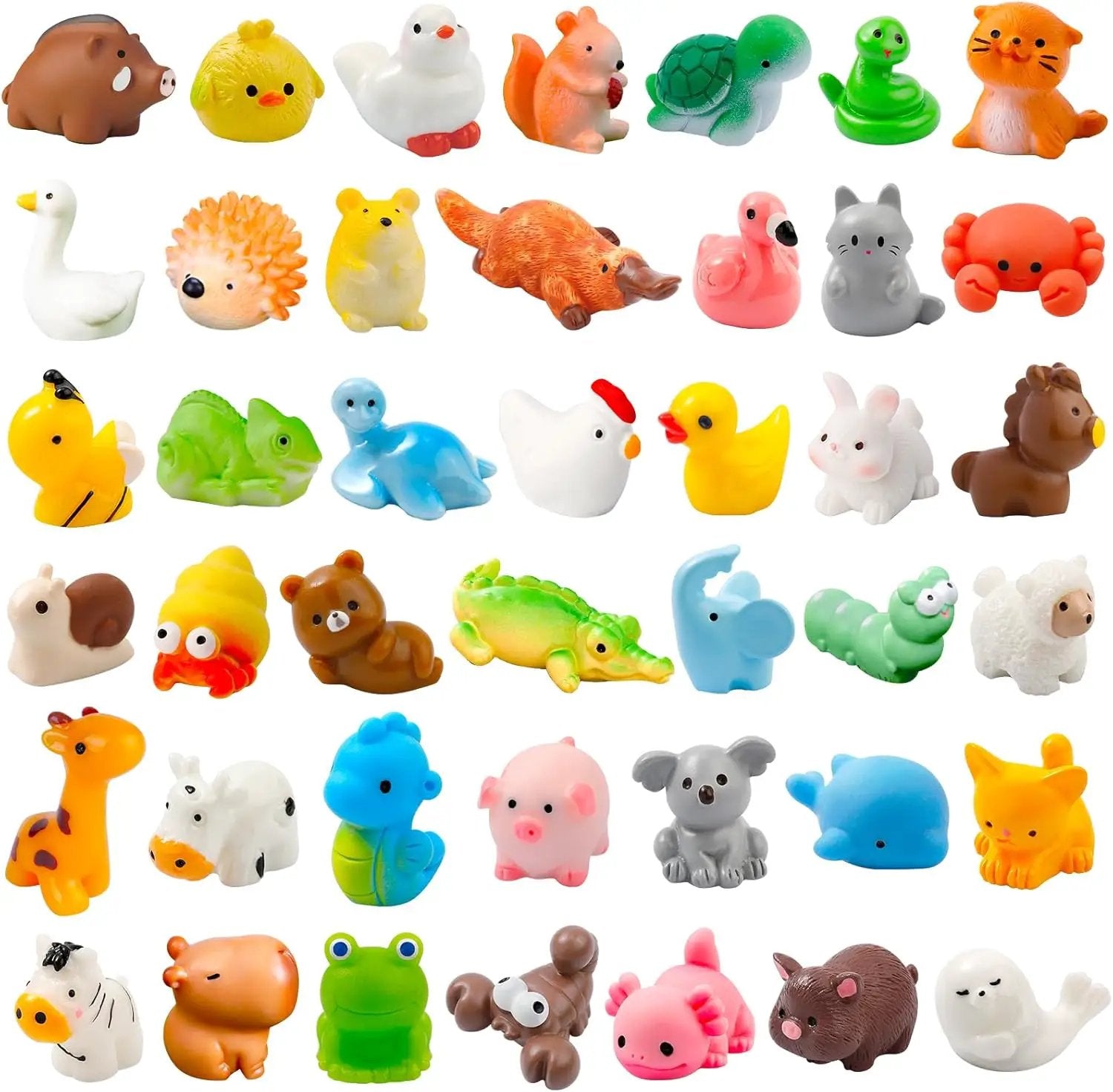 42 Pcs Mini Resin Animals 42 Styles Resin Animals Figurines Bulk for Fairy Garden Miniature Dollhouse Accessories Hide Crafts Decor by GreenHaven Gardens