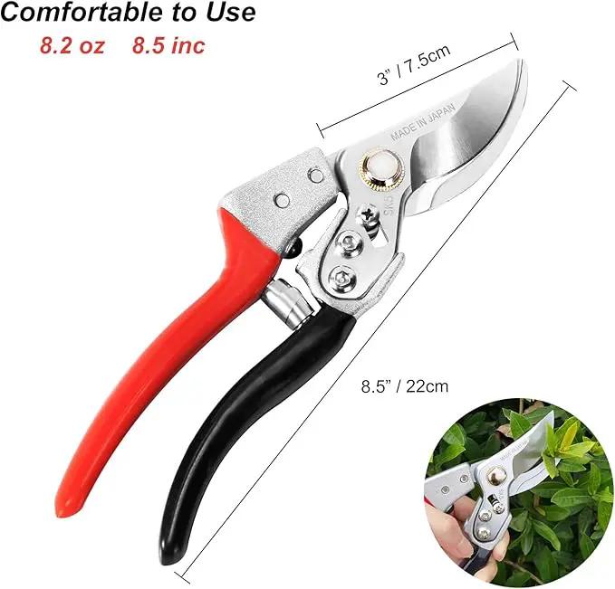 TONMA Pruning Shears [Made in Japan] Professional 8 Inch Premium Plant Garden Scissors Secateurs with Ergonomic Handle, Gardening Gifts Bypass Hand Pruners Branch Gardening Clippers for Plants by GreenHaven Gardens