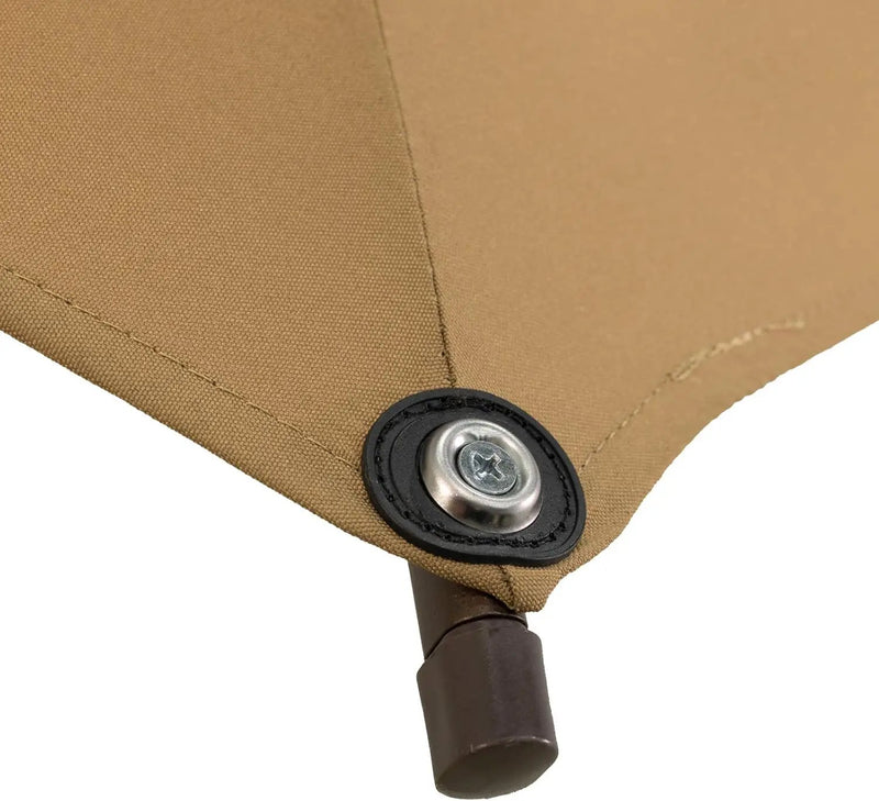 Ogrmar 6.5x10ft Patio Umbrella Rectangular Outdoor Table Umbrella with Crank & Push Button Tilt for Terrace, Backyard, Garden, Courtyard, Swimming Pool, Lawn (Tan) by GreenHaven Gardens