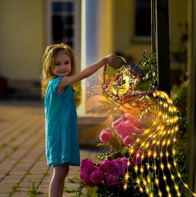 YJFWAL Solar Watering Can Lights, Unique Fairy Gifts for Women Mom Grandma Birthday, Waterproof Outdoor Garden Decor Large Hanging Solar Lantern Fairy Lights for Patio Porch Yard Flowerbed Pathway by GreenHaven Gardens