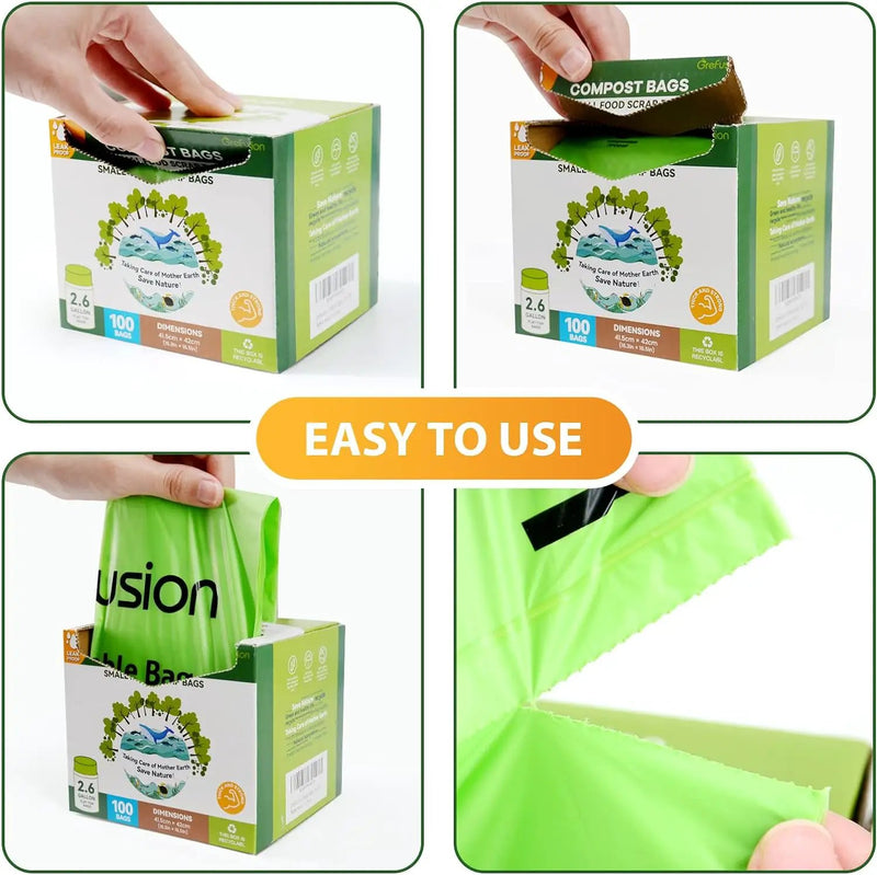 Compostable Trash Bags for Kitchen Compost Bin 1.2 Gallon,150 Count,Compost Bags Small for Food Scrap Waste Bags for Countertop Bin Certified by BPI,ASTM D6400 and OK Compost by GreenHaven Gardens