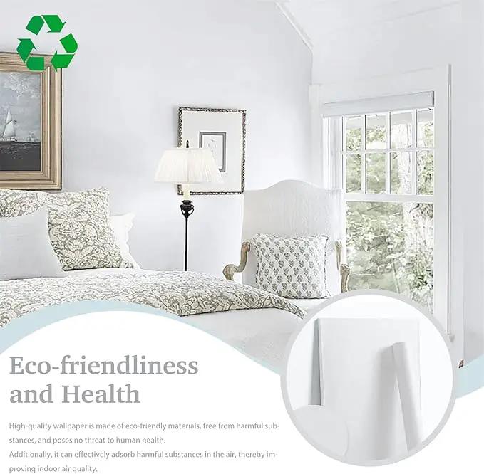 Dimoon 590''x17.7'' White Peel and Stick Wallpaper Contact Paper Self Adhesive Wall Paper by GreenHaven Gardens