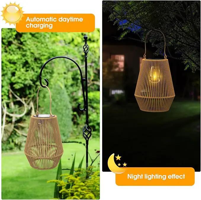 Solar Lanterns Outdoor, KagoLing Solar Hanging Lantern Lights Decorative Christmas Light for Garden Patio Courtyard Lawn, HANDLAN-01 by GreenHaven Gardens