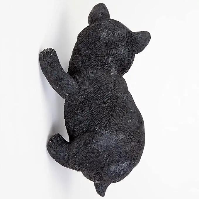 Bits and Pieces – Bear Cub Tree Hugger - Yard Decorations - Adorable Tree Sculpture - Outdoor Decoration - Garden Peeker Yard Art - 13-3/4" x 8" by GreenHaven Gardens