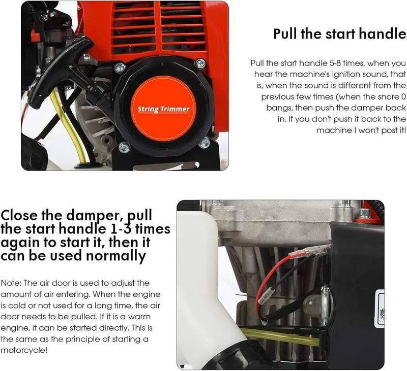 ZEAVAN Gas Weed Eater 52cc 2-Stroke 5 in 1 Multi-Functional Petrol Hedge Trimmer Chainsaw Brush Cutter Weed Wacker Weed Eater Gas Powered for Weed Grass and Bush Shipping from US by GreenHaven Gardens