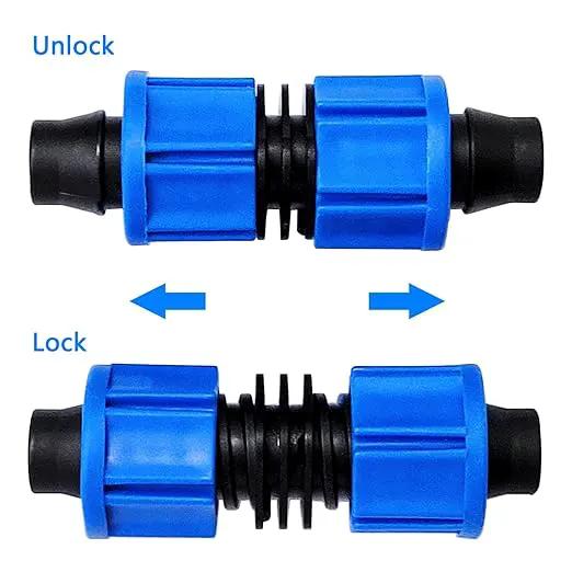 20pcs Drip Irrigation Coupling, Blue Connector Farm Irrigation Tools, Universal Joint Drip Irrigation Tube Fitting Set (5/8 Inch) by GreenHaven Gardens