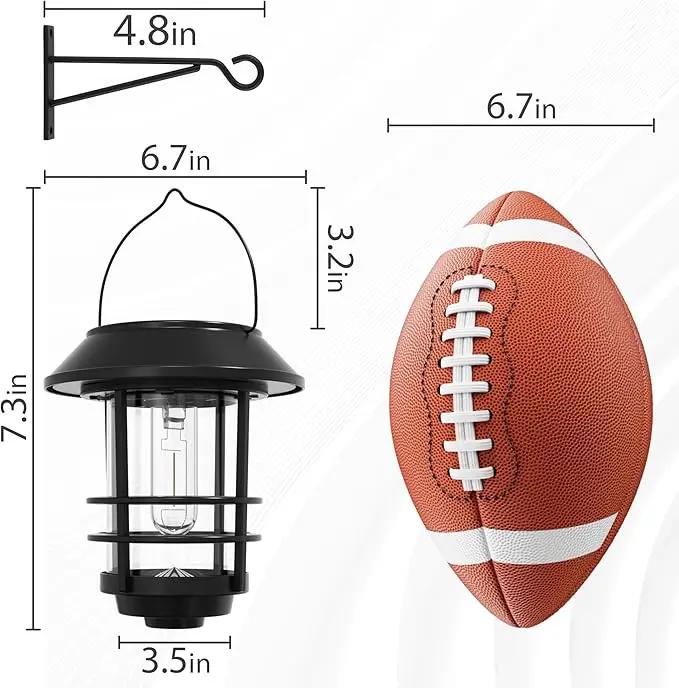 Otdair Solar Lantern Outdoor - 2 Glass Hanging Lights, Waterproof Wall Sconce, Decorative for Front Porch, Yard and Garden by GreenHaven Gardens