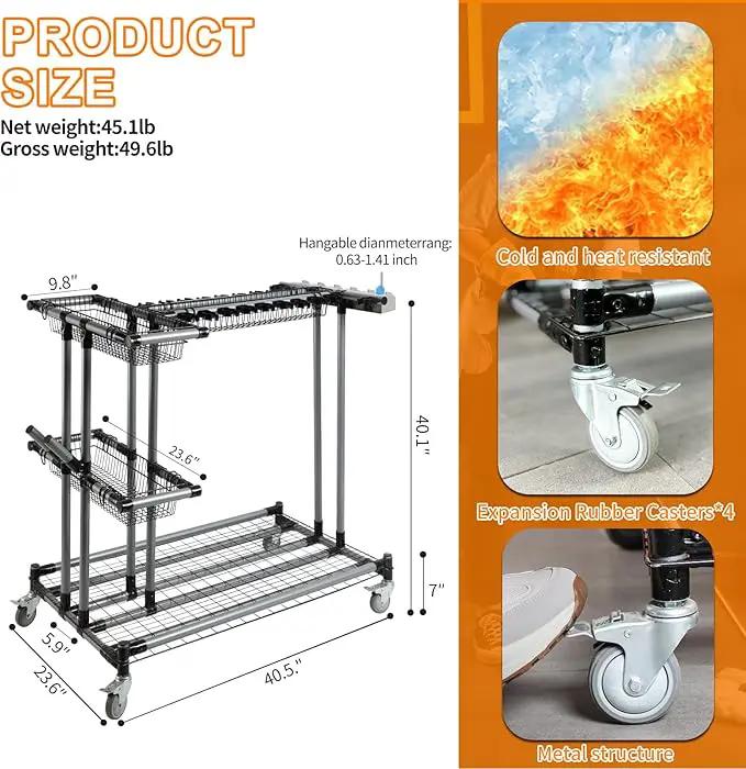 Ultimate Yard Tool Storage Rack with Rolling Casters – Organize All Your Garden Tools Effortlessly by GreenHaven Gardens