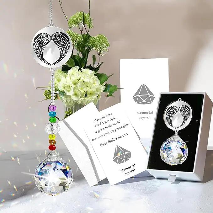 Memorial Gifts Crystal Suncatcher,Unique Sympathy Gifts for Loss of Loved One,Rainbow Maker Bereavement Gifts Box for Loss of Father Mom Dad Son Daughter Husband Brother Grandmother (Son) by GreenHaven Gardens