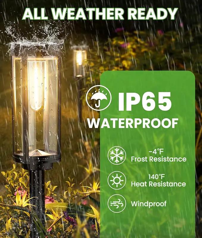 Bright Solar Lights Outdoor 6 Pack, Solar Pathway Lights Waterproof IP65, Auto On/Off Walkway Landscape Lighting, Long Lasting Outdoor Light for Walkway Landscape Path Yard Lawn Patio Decor by GreenHaven Gardens