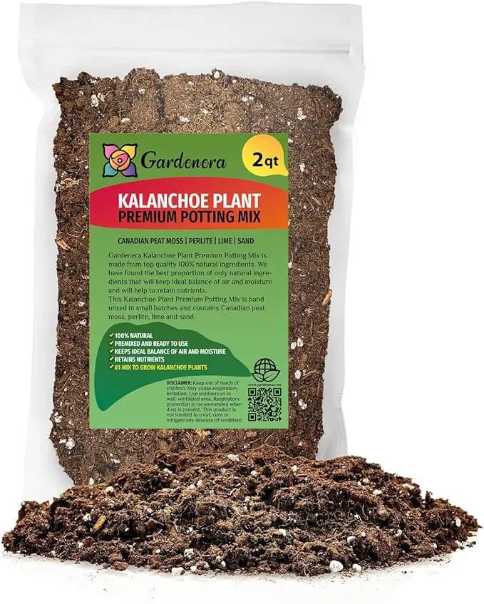 Premium Potting Mix for Kalanchoe Plants by Gardenera - Achieve Thriving and Healthy Growth - 2 Quart by GreenHaven Gardens